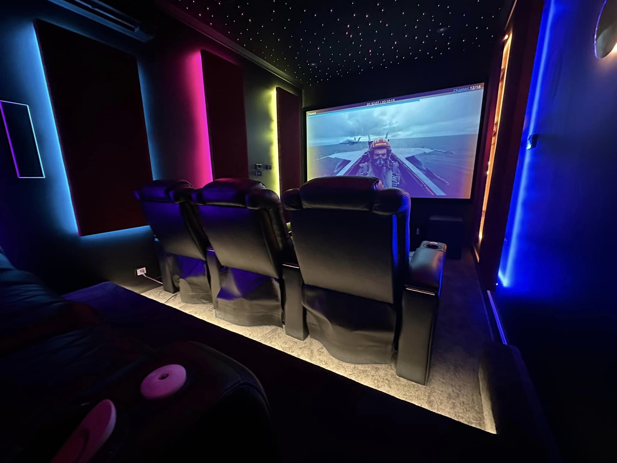 Garage Transformation to Cinema Room5
